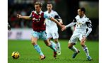 Swansea City 1 - 1 West Ham United (Ngoại Hạng Anh 2014-2015, vòng 21)